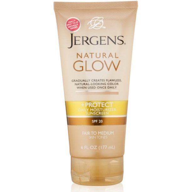 Jergens Natural Glow + Protect Ежедневный увлажняющий солнцезащитный крем SPF 20